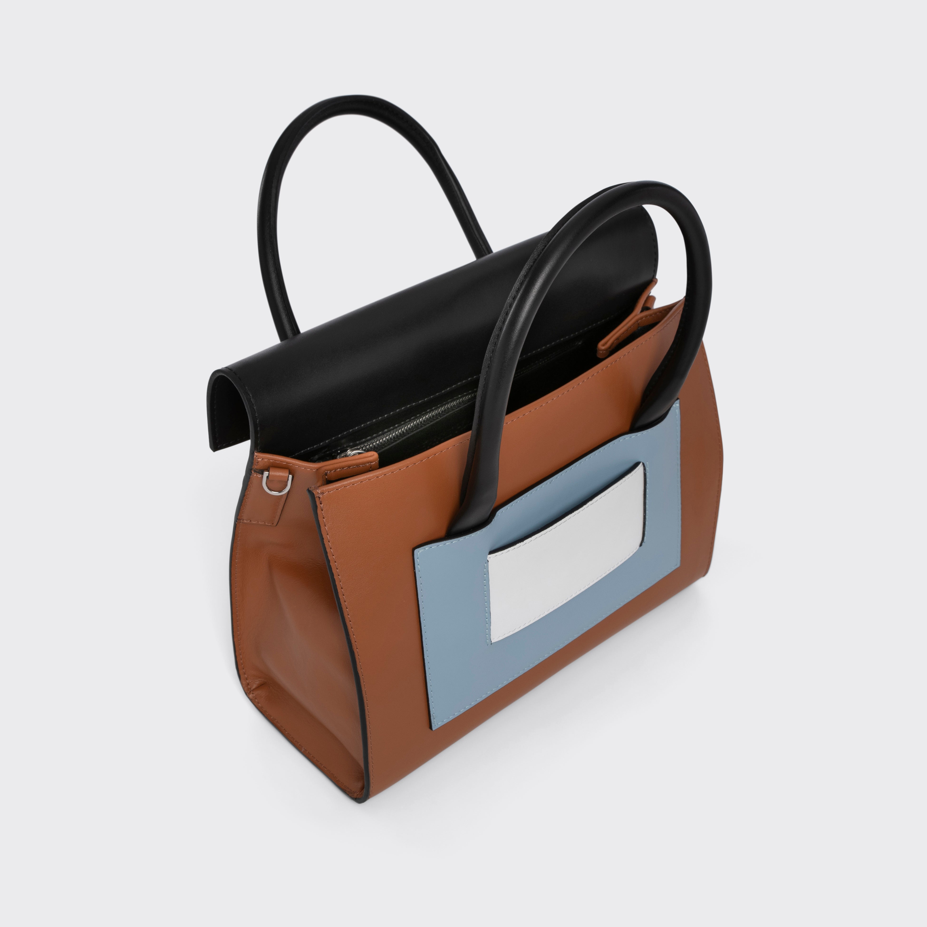 【大人気★】Pierre Hardy クロスボディバッグ 217 217 CROSSBODY bag women's bag in camel & blue leather